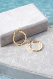 Heliophilia Silver Pendientes de Plata de Ley con Recubrimiento de Oro